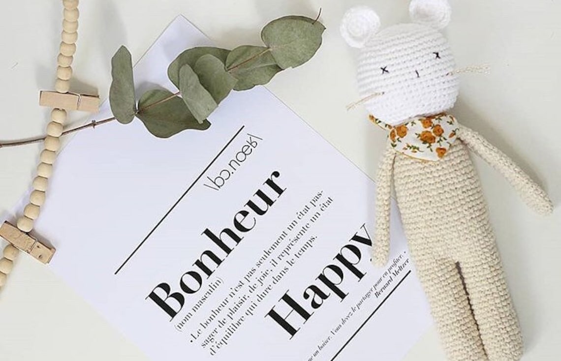 Affiche D Finition Du Bonheur Etsy France