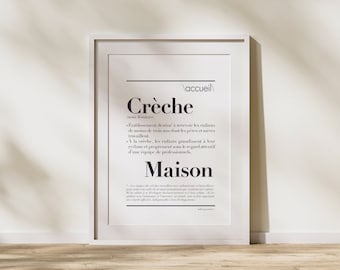 Affiche définition  "Crèche"