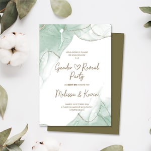 PDF Carte invitation Gender reveal Party