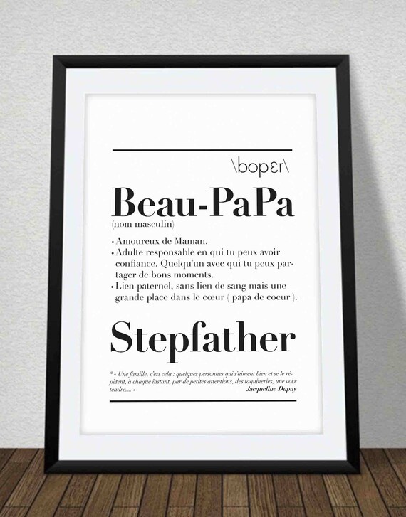 Affiche Définition beau-papa 