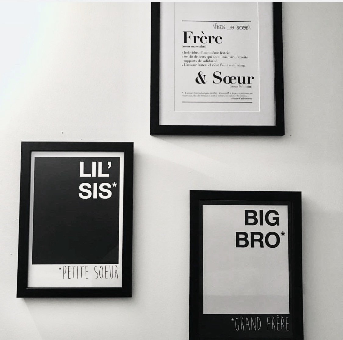 Affiche Definition Frere Sœur Etsy Hong Kong