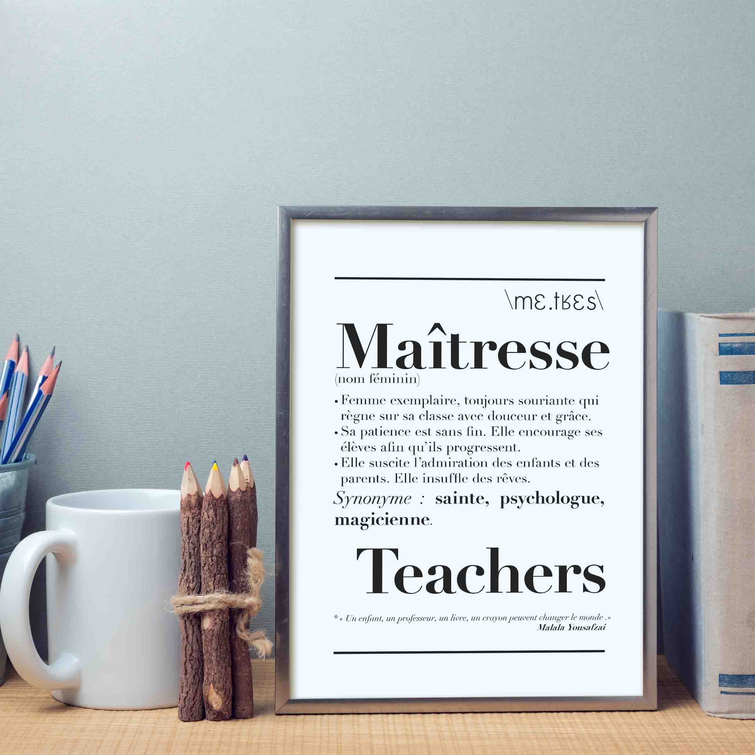 Affiche définition "Maîtresse/Maître"