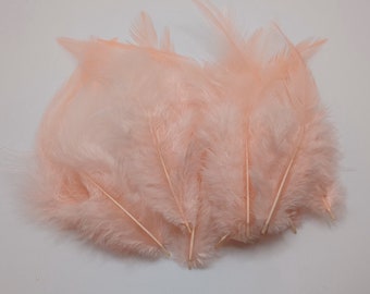 10 ou 50 plumes de coq rose 8-15cm