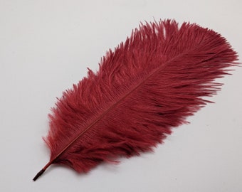 1 ou 10 plumes d'autruche bordeaux 12-20cm