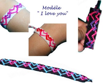 Bracelet brésilien unisexe modèle "I love you"