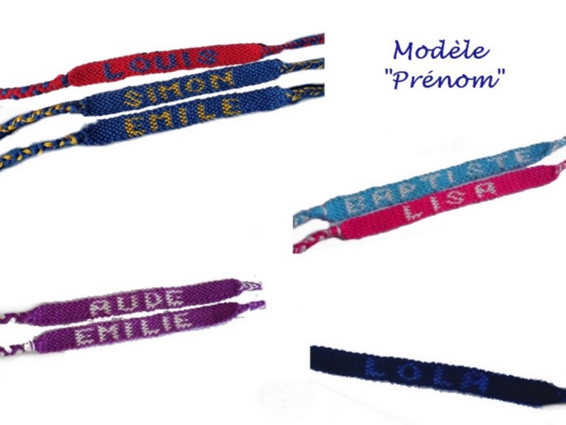 Bracelet brésilien modèle Prénom, unisexe imagem 1