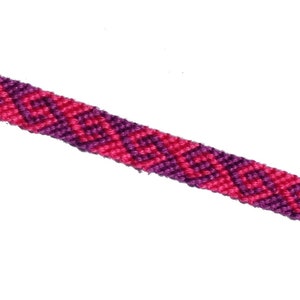 Bracelet brésilien, modèle S, unisexe, vert et rouge Rose/violet