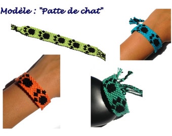 Bracelet brésilien modèle "Patte de chat", unisexe