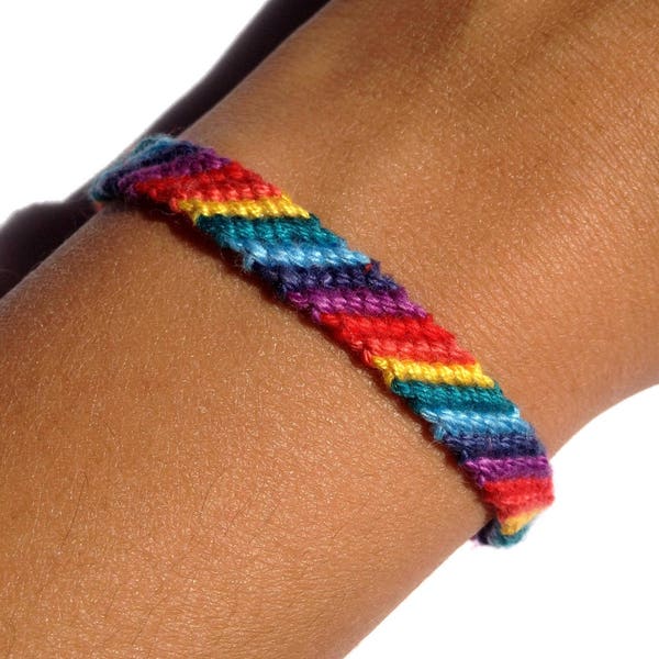 Bracelet brésilien, unisexe, modèle "Arc en ciel"