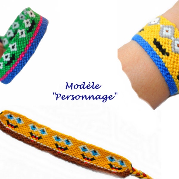 Bracelet brésilien - modèle personnage