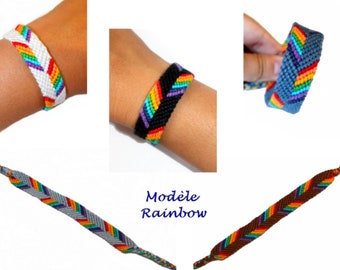 Bracelet brésilien - modèle "Rainbow"