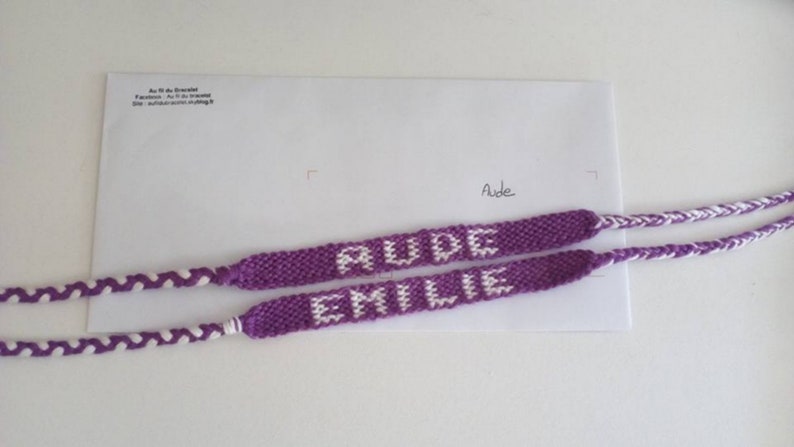 Bracelet brésilien modèle Prénom, unisexe imagem 3