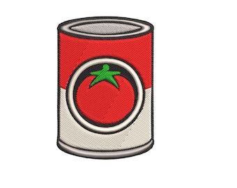 Tomato Soup Can Embroidery Design