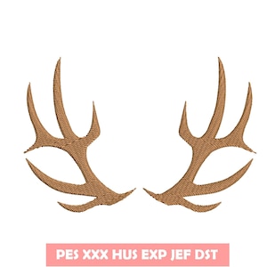 Gewei Borduurontwerp, Borduurbestand, Machine Borduurontwerp, Borduurpatroonbestand, Instant Download, herten, hoorns, gewei