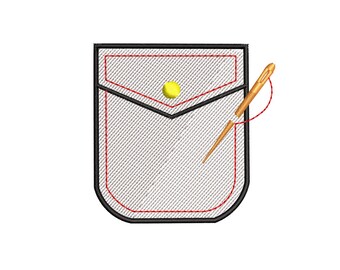 Pocket Sewing Embroidery Design (Digital Download)