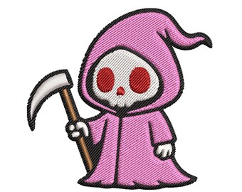 Chibi Grim Reaper Embroidery Design