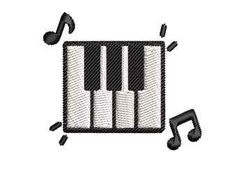 Piano Keys Embroidery Design (Digital Download)