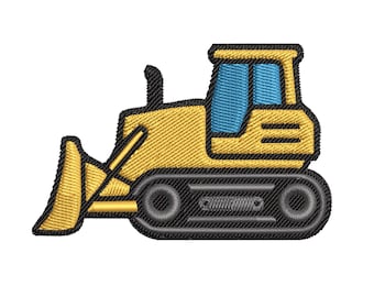 Cartoon Bulldozer Embroidery Design