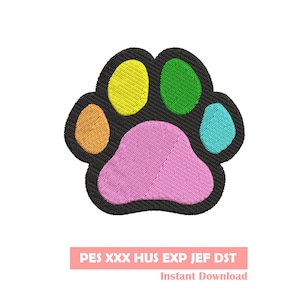 Dog paw Embroidery design, Embroidery file, Machine Embroidery Design, Embroidery pattern file, puppies paw, pets paw, footprints