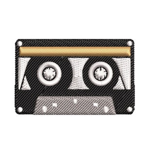 Retro kassettbandsbroderidesign - Högtalare-lapp - 80-talsmusikälskare-gåva