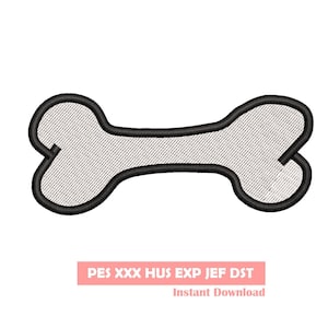 Dog bone Embroidery design, Embroidery file, Machine Embroidery Design, Embroidery pattern file, Instant Download, Bone, Puppies bone, dog