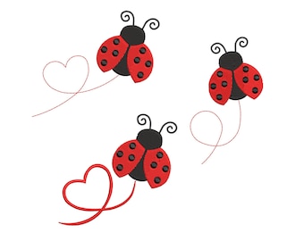 Ladybug Embroidery design, beetle, ladybird, bug embroidery design, Machine Embroidery Design, Embroidery pattern file, insect, stickdatei