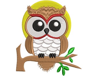 Whimsical Owl Embroidery Design | Embroidery Pattern | Embroidery File |  Animal Embroidery | Children's Embroidery | Owl Embroidery
