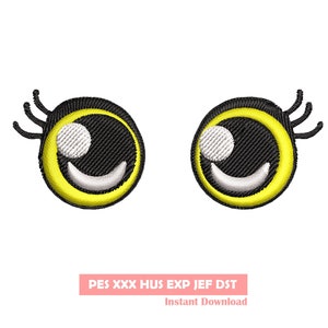 Cartoon Eyes embroidery design, Embroidery file, Machine Embroidery Design, Embroidery pattern file, expressions, comic, kids face, emotions