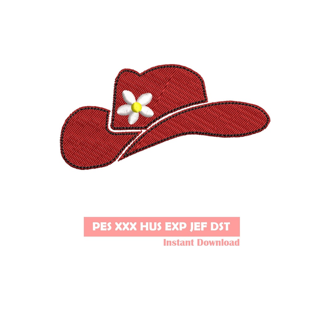 Hat Embroidery Design, Embroidery File, Machine Embroidery Design