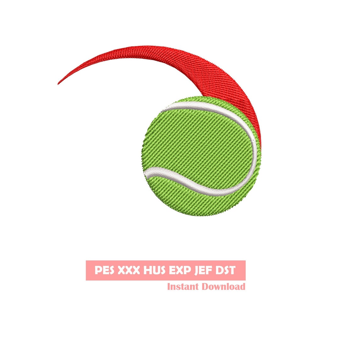 Tennis Embroidery Design Embroidery File Machine Embroidery Etsy