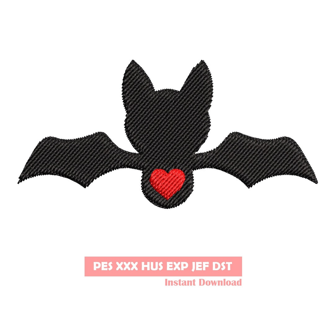 Bat Embroidery Design, Embroidery File, Machine Embroidery Design