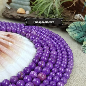 Lotto di perle di FOSFOSIDERITE dal Marocco, pietra naturale semipreziosa rara da 6 e 8 mm