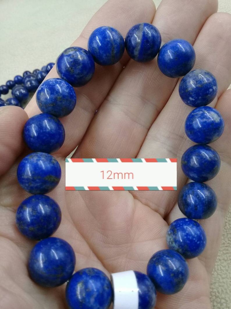 LAPIS-LAZULI bracelet quality AA natural stone bracelet elastic bracelet round beaded bracelet multi sizes semi precious stone