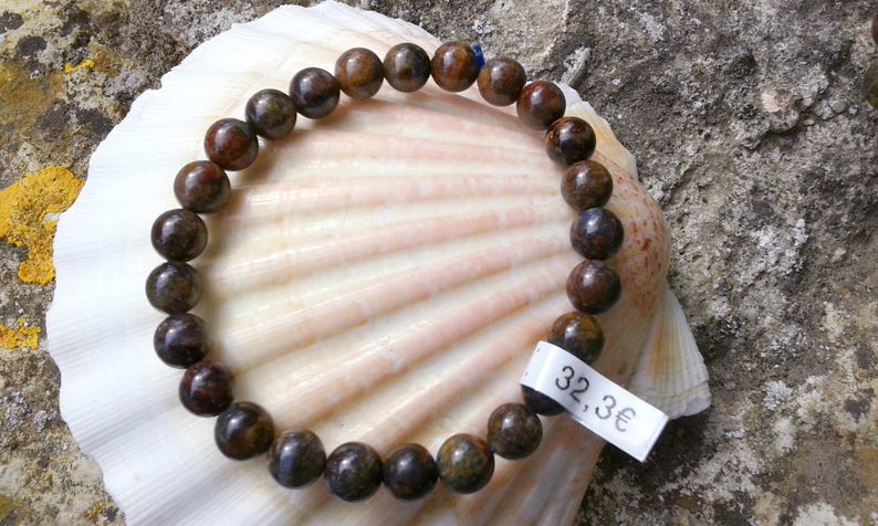 Pietersite AA 7mm round strap beads on elastic thread