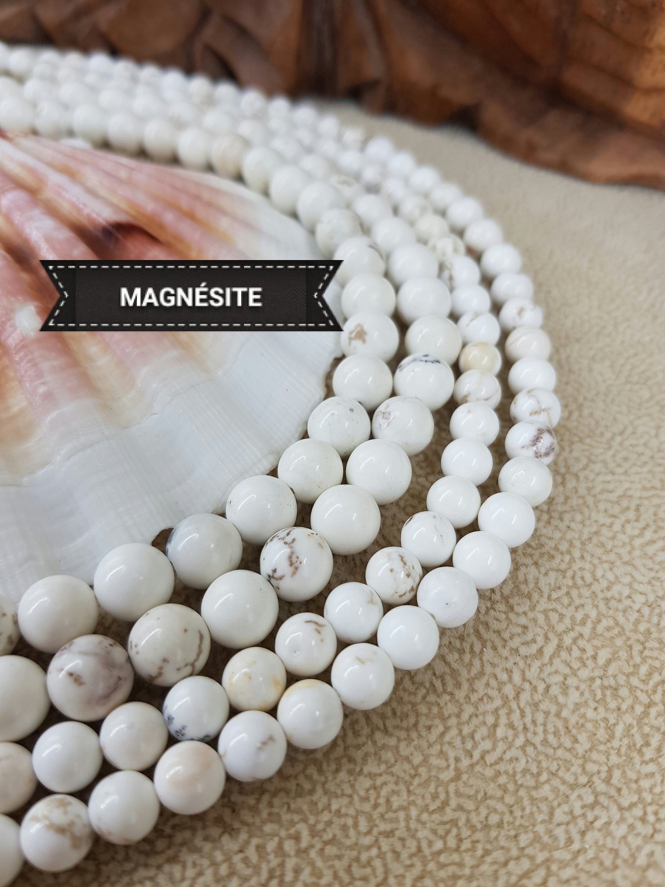 MAGNESITE natural stone beads 6 8 10mm for bracelet, custom lots in real semi precious stone