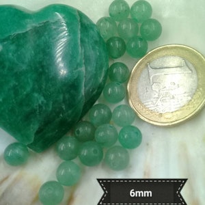 Perles d'AVENTURINE VERTE 4 6 8 & 10mm, perle ronde lisse en véritable pierre naturelle semi précieuse image 4
