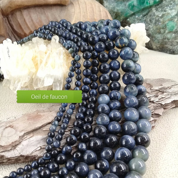 HAWK EYE Bead 4 6 8 10mm, Lot of Genuine Natural Stone Semi Precious Round Smooth Bead, For Jewelry Necklace Making