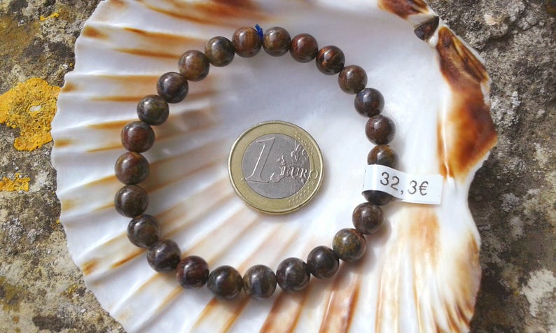 Pietersite AA 7mm round strap beads on elastic thread