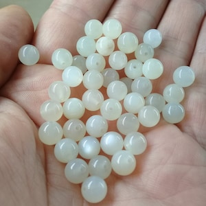 Perles de PIERRE de LUNE adulaire extra A, perle ronde lisse en véritable pierre naturelle semi précieuse Zhejiang Chine, 6 & 8mm 6mm A adulaire