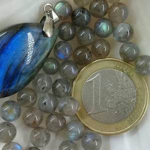 Perle de LABRADORITE 4 6 8 & 10mm Grade A de Madagascar, Véritable Pierre Naturelle Semi Précieuse en Perle Ronde Lisse 6