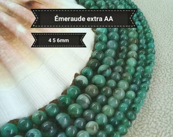 rare lot of 4 & 6mm emerald beads, extra AA from Colombia,genuine natural stone round pearl smooth semi precious