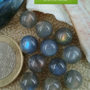 Perle de LABRADORITE 4 6 8 & 10mm Grade A de Madagascar, Véritable Pierre Naturelle Semi Précieuse en Perle Ronde Lisse 8