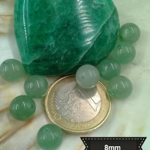 Perles d'AVENTURINE VERTE 4 6 8 & 10mm, perle ronde lisse en véritable pierre naturelle semi précieuse image 5