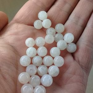 Perles de PIERRE de LUNE adulaire extra A, perle ronde lisse en véritable pierre naturelle semi précieuse Zhejiang Chine, 6 & 8mm 8mm A adulaire