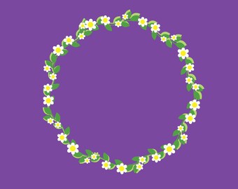 Floral Wreath SVG, PNG, DXF, Eps Cutting Files, wreath svg, flower svg, laurel svg cut file, monogram frame svg, laurel wreath svg, wedding