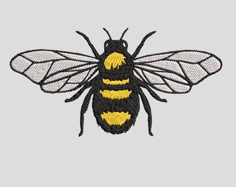 Bee Machine Embroidery Design, Cute Bumblebee, Spring Honey Bee, Nature Insect DST PES JEF