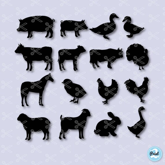 Farm SVG PNG DXF Eps Cutting Files Farm Animals Svg | Etsy