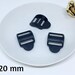 Boucle coulissante plastique pour sangle 20 mm, 25 mm, 30 mm - Noir Lot 10