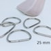 Set of 10 rings earrings half round silver brass several sizes