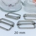 Buckle slide set of 10, from silver metal - several widths available